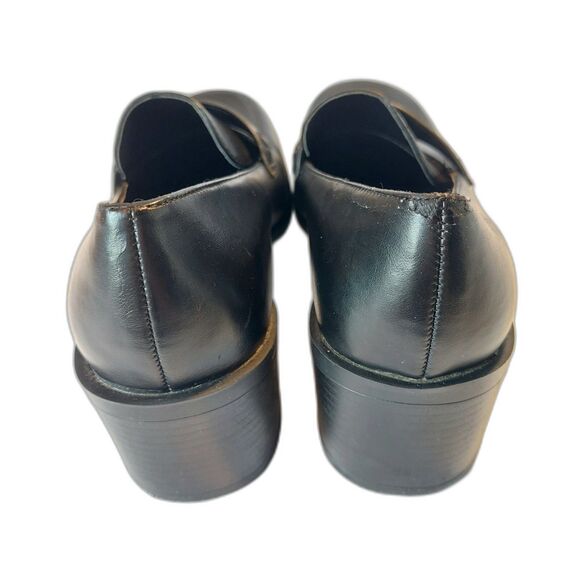 Women's George Black Faux Leather Jessica 2" Block Heel School Shoes Sz 7.5 - Picture 5 of 11